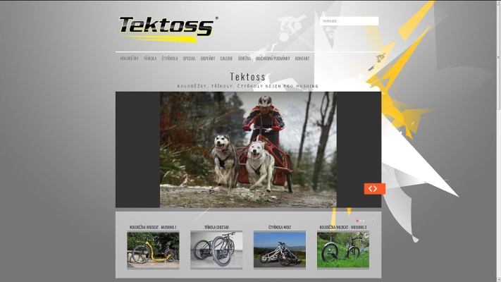 Tvroba webových stránek pro výrobce koloběžek Tektoss z Voděrad u Rychnova nad Kněžnou