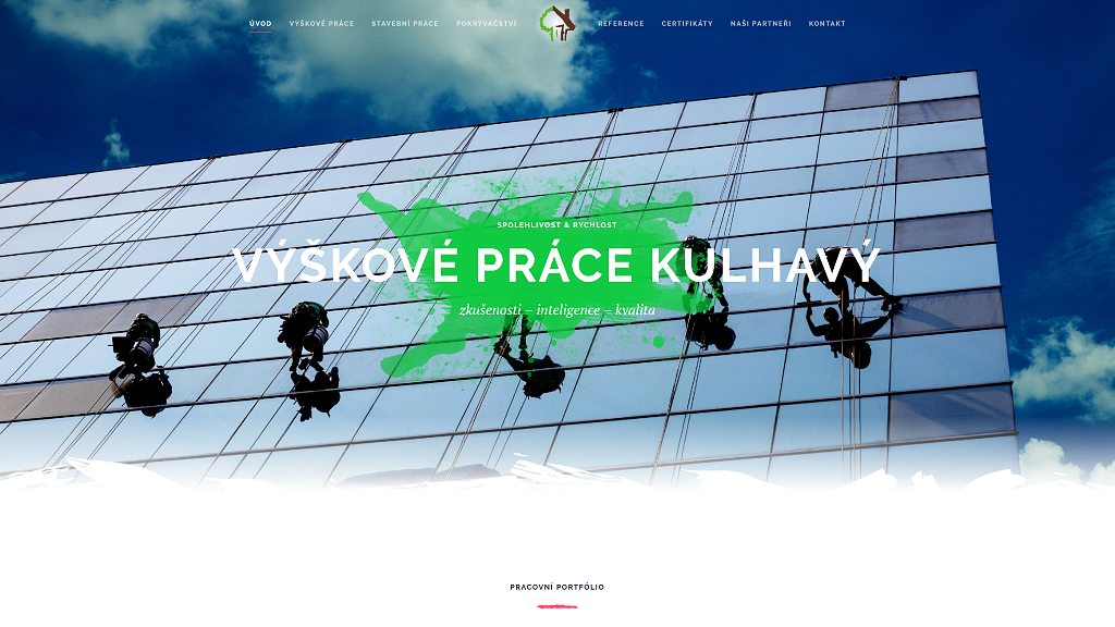 Vytvořili jsme webové stránnky firmy Výškové práce Kulhavý z Pardubic